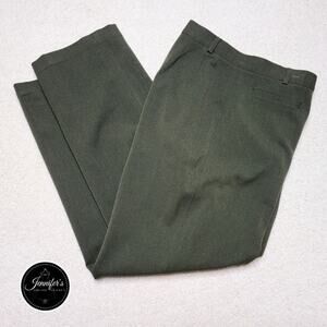 Rafaella Women's Green Flat Front Coin Pocket Dress Pants Size 10